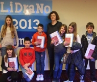 LiDraNo 2013. – glumci i mlada novinarka s profesoricom Anitom Vrkić