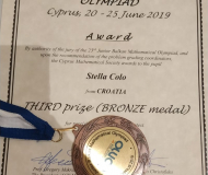 Stellina brončana medalja i diploma